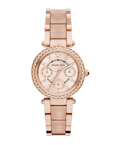 michael kors analog mini parker|michael kors parker rose goldtone.